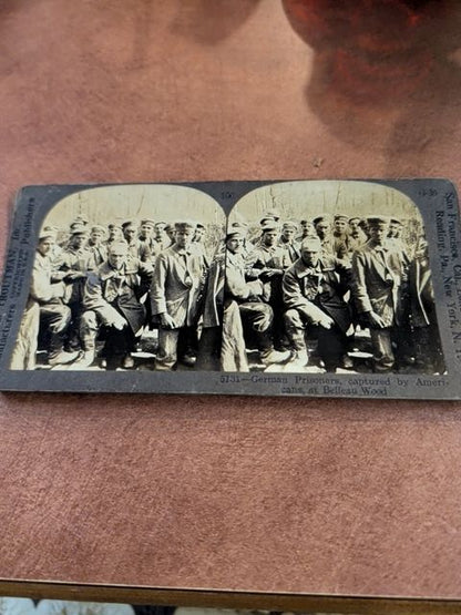 10 Stereograph Cards From World War II