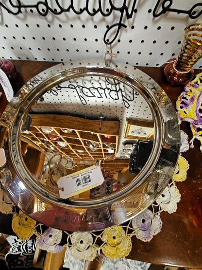 silver  Stainless Serving Tray With Various Cocktail Names