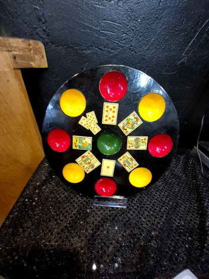 Vintage Pochbrett German Card Game, 8.5”