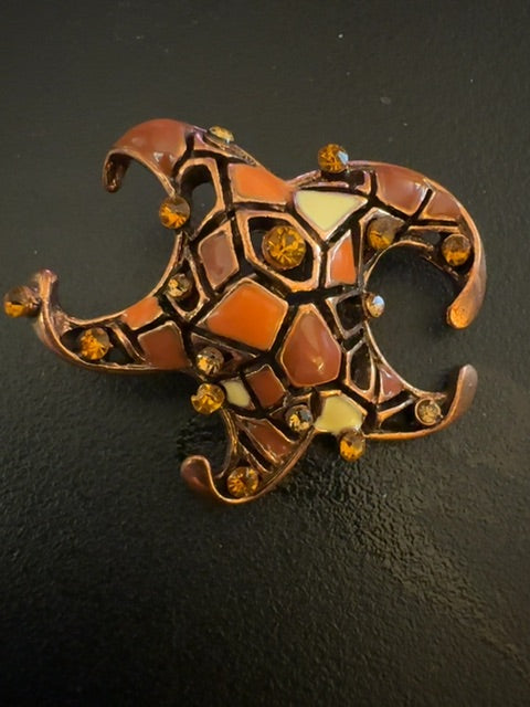 Mosiac starfish brooch