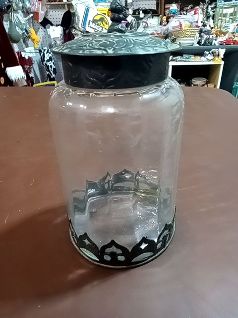 Vintage glass canister