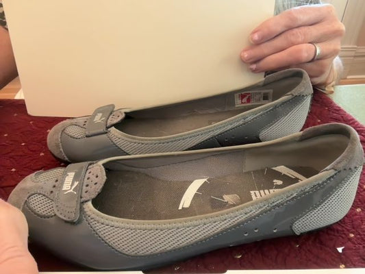 Grey Puma Y2K Zandy, 7.5