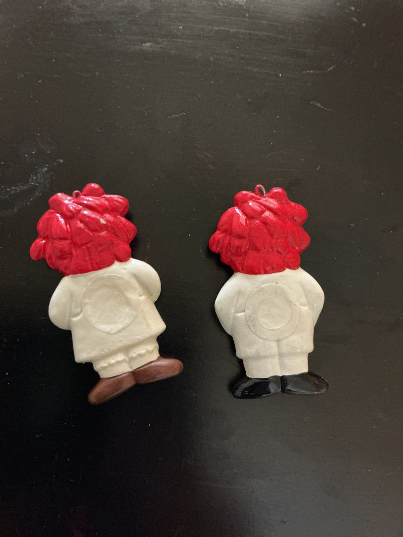 Multi Unknown Raggedy Ann and Andy, 3”