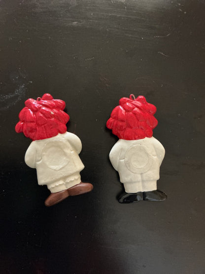 Multi Unknown Raggedy Ann and Andy, 3”