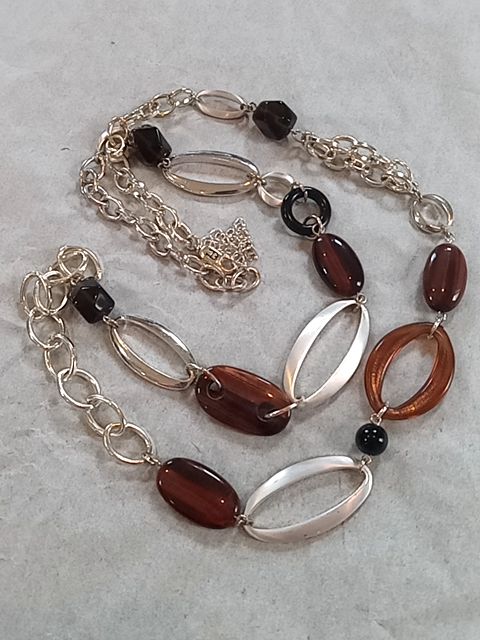 Brown  Tigers eye bead necklace