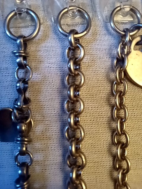 Men's heavy Sterling silver charm bracelet
