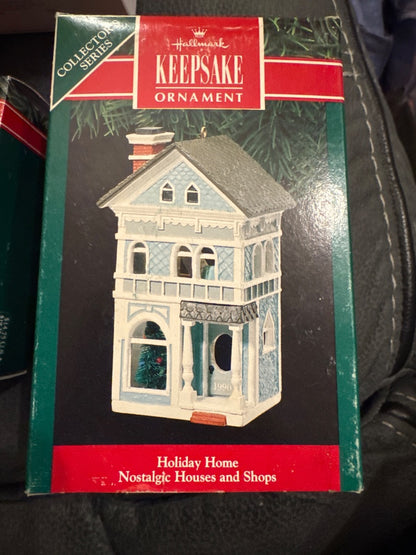 Hallmark holiday home and nostalgic houses and shops.