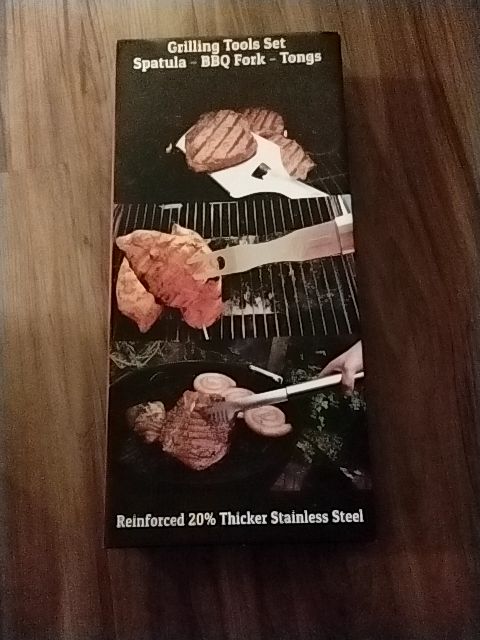 Silver Stainless Steel Cave Tools BBQ Grilling Tool Set