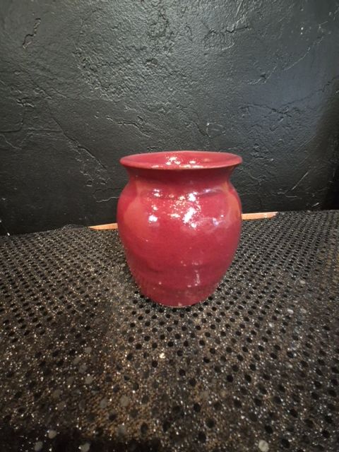 Wine  Pottery Vase, 3" × 4"