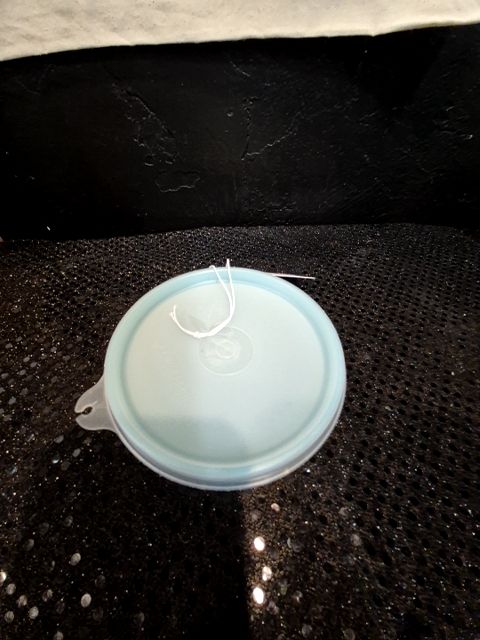 Blue Tupperware Mini Snack Bowl w/Lid