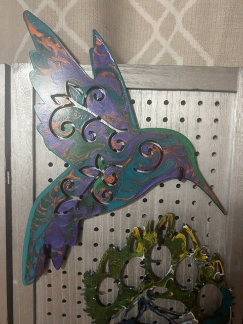 Multiple Colors Luminous Creations Hummingbird, 17 inches x 12 inches