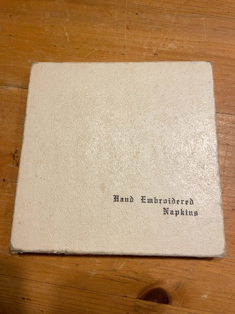 Hand embroidered butterfly napkin set