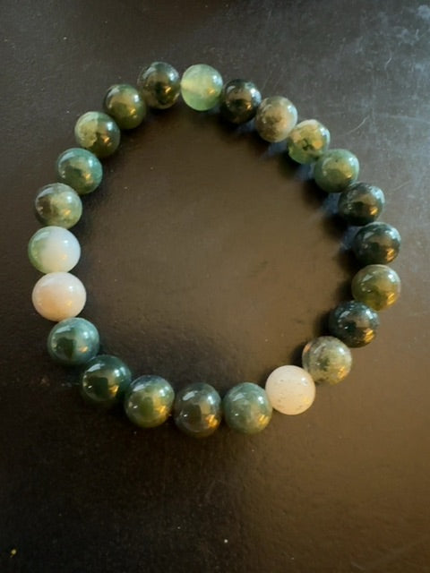 Green Moss Agate? stretchy bracelet