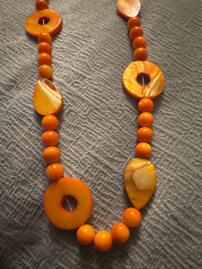 Orange Shell Necklace
