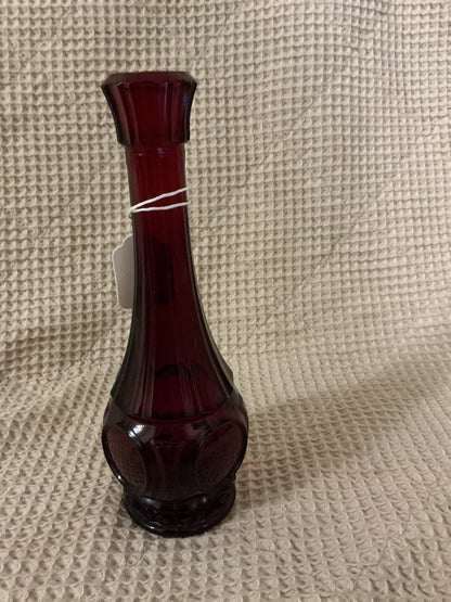 RED Wheaton Glass Wheaton red vase, 9.2”