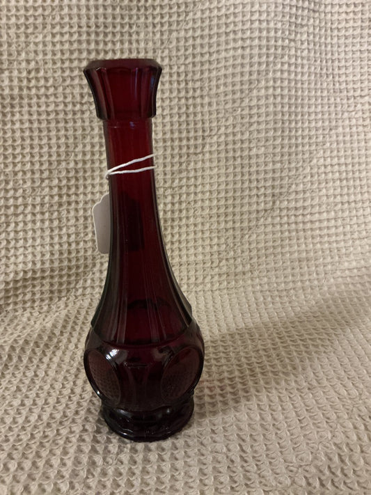 RED Wheaton Glass Wheaton red vase, 9.2”