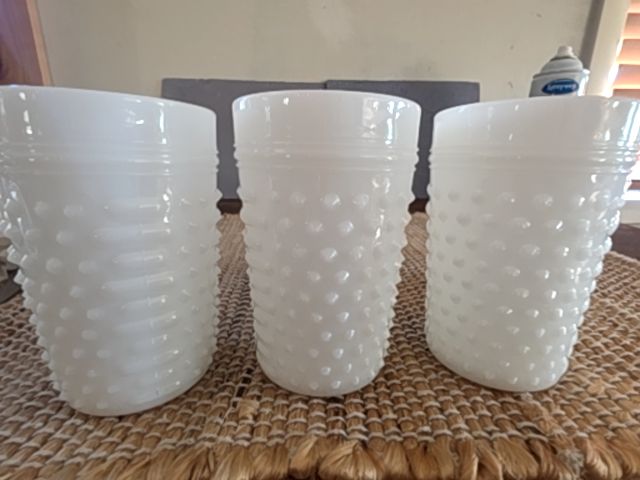 Set Hob knob white glasses - 5