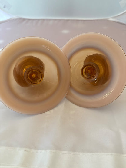 Opalescent Fenton Fenton Cameo Opalescent candleholders
