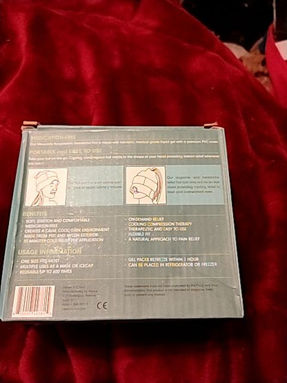 Black (Green Box) Aculief Headache & Migraine Relief Hat