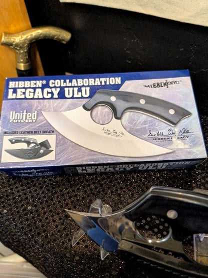 Hibben Legacy Ulu Knife And Leather Sheath