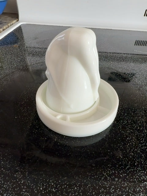 White Mosser Glass Bottoms up