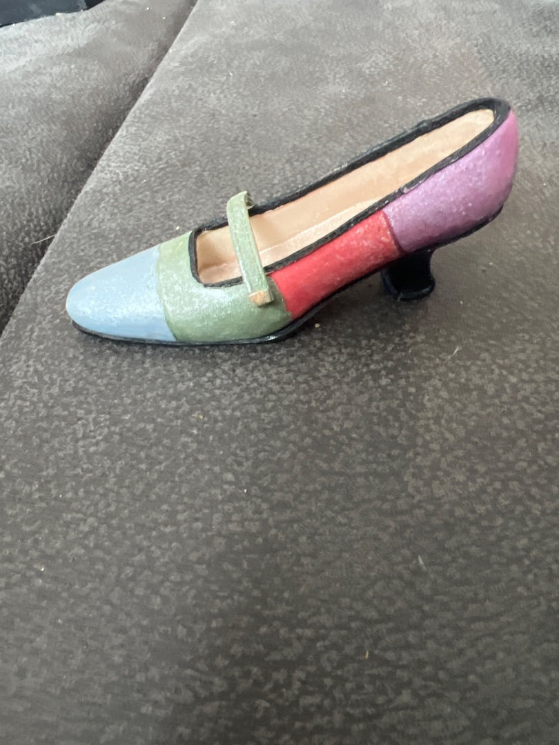 vintage, miniature patchwork Mary Jane shoe