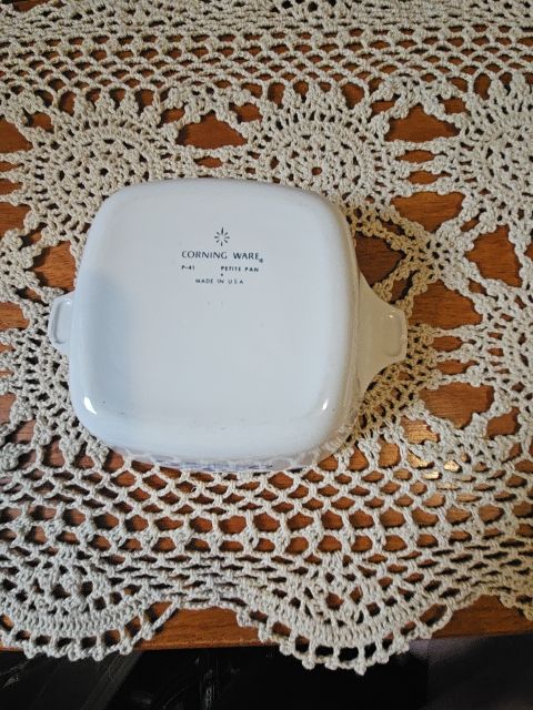 Vintage Corning  petite pan with small chip in handle