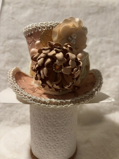 Walnut/Ivory MysticalCreationsByMaira Pearl mini top hat
