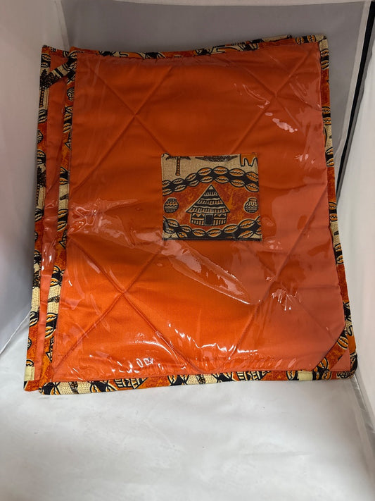 Orange African made Table items