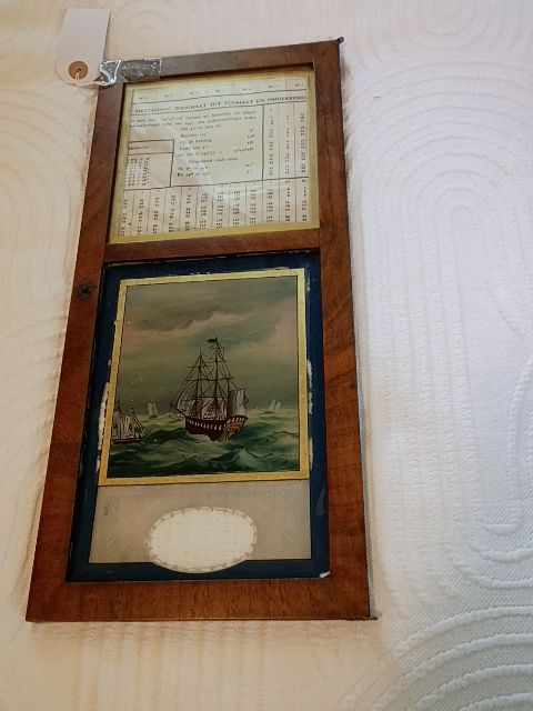 Vintage nautical navigation charts framed 7.5" x 16"