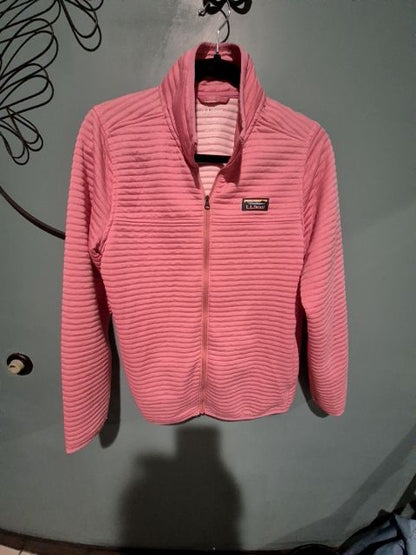 Mauve L.L. Bean Airlight Knit Full-zip Jacket, M Reg