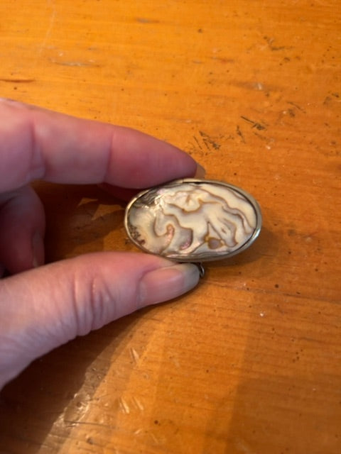 Vintage abalone pillbox