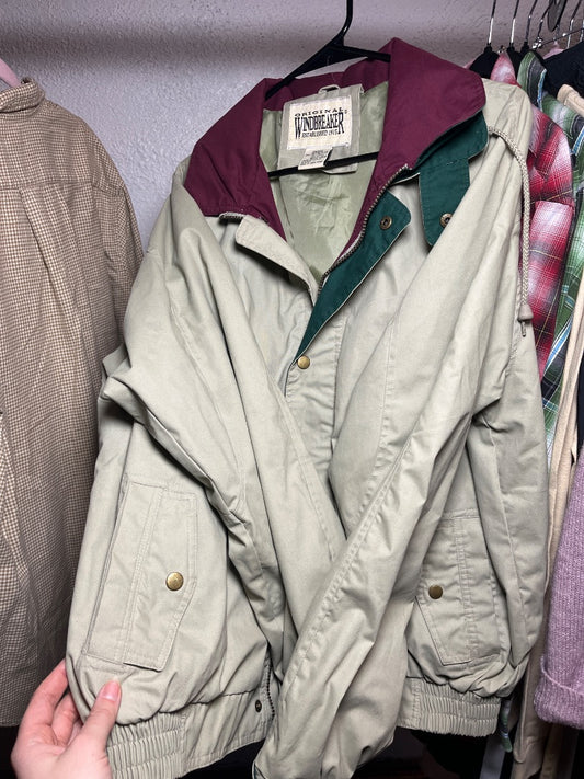 90s Khaki Original Windbreaker As-Is, L