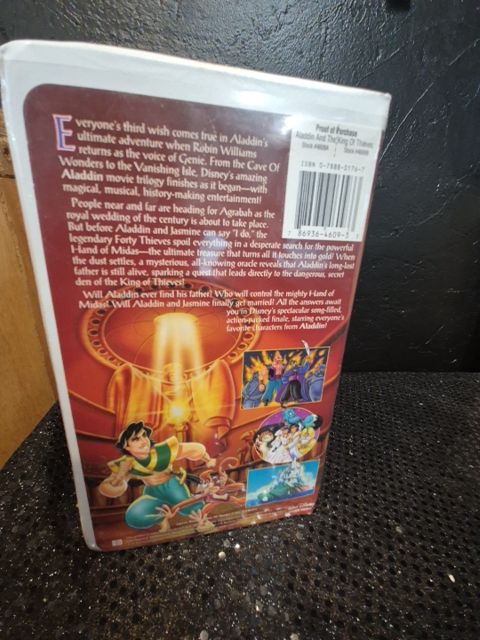 Disney Presents Aladdin and the King of Thieves Starring Robin Williams VHS Video