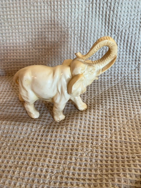 Cream L.E.Smith 1970’s Vintage Celluloid Elephant, 9.5”