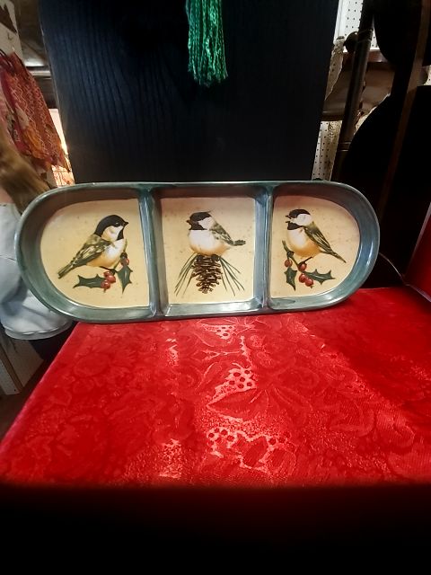 Lenox Chickadee relish tray