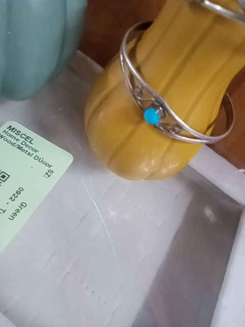 Sterling baby turquoise cuff