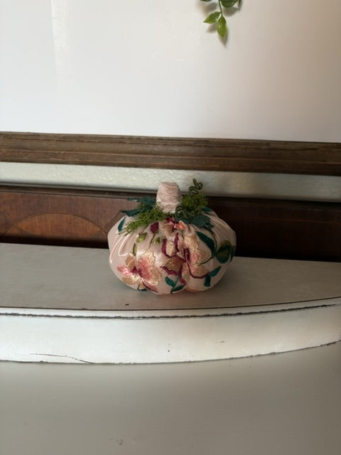 Light pink MysticalCreationsByMaira Floral embroidered pumpkin