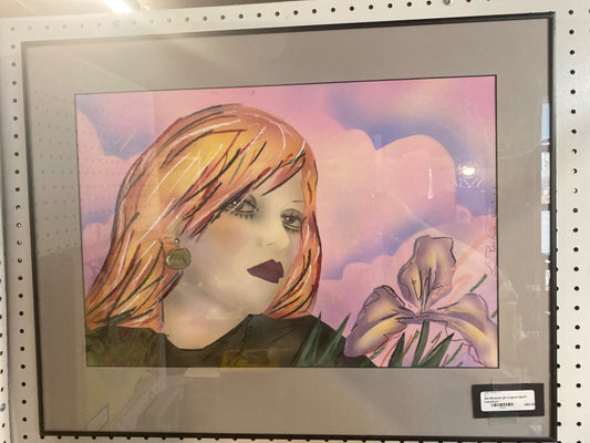 #82 Whatever girl original signed framed art