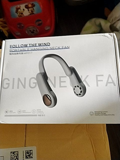 White  Follow The wind Hanging Neck Fan