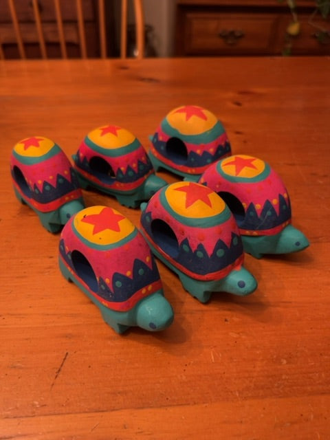 Wooden Turtle Shaped Napkin Rings
