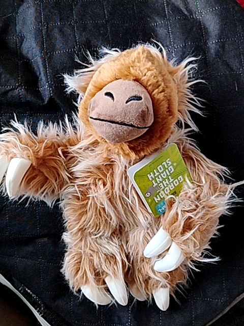 Tan, brown and white Bark Dog Toy