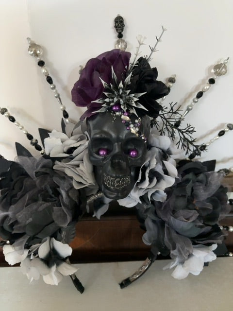 Black/purple MysticalCreationsByMaira Skull Catrina Crown