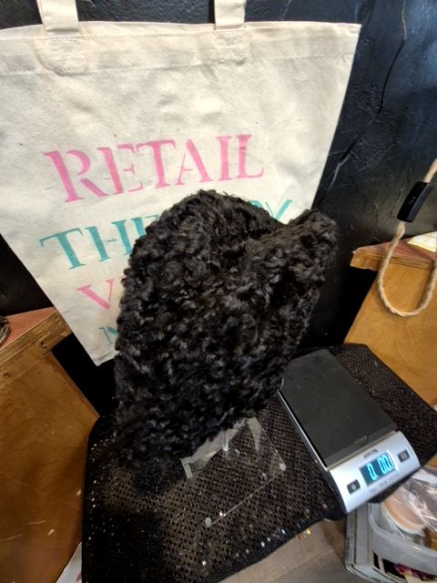 Black  Vintage Black Wooly Hat
