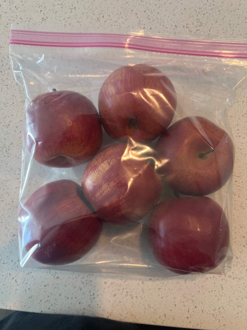 Bag of fake apples