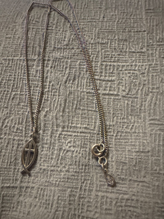 Silver “Jesus Fish” Necklace