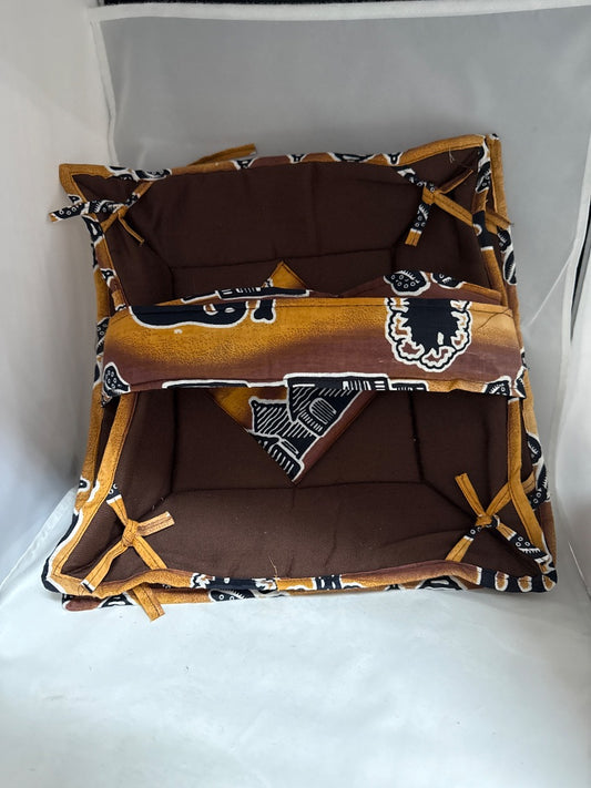Brown African made Table items