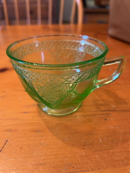 Antique Federal Uranium Glass Cup