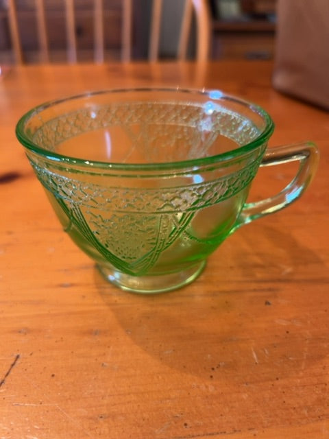 Antique Federal Uranium Glass Cup