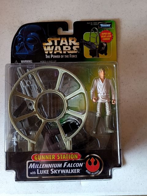 Millennium falcon and with Luke Skywalker